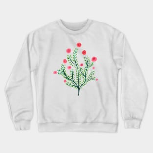 Spring Plant In Pink And Green Crewneck Sweatshirt